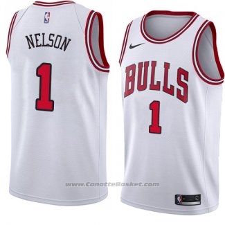 Maglia Chicago Bulls Jameer Nelson #1 Association 2018 Bianco