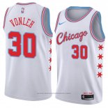 Maglia Chicago Bulls Noah Vonleh #30 Citta 2018 Bianco