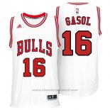 Maglia Chicago Bulls Pau Gasol #16 Bianco