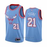 Maglia Chicago Bulls Thaddeus Young #21 Citta Blu