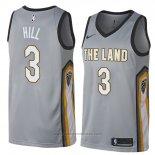 Maglia Cleveland Cavaliers George Hill #3 Citta 2018 Grigio