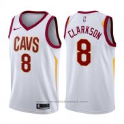 Maglia Cleveland Cavaliers Jordan Clarkson #8 Association 2017-18 Bianco