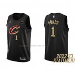 Maglia Cleveland Cavaliers Rajon Rondo NO 1 Statement 2022-23 Nero