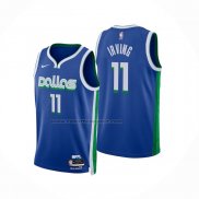 Maglia Dallas Mavericks Kyrie Irving #11 Citta 2022-23 Blu