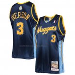 Maglia Denver Nuggets Allen Iverson #3 Mitchell & Ness 2006-07 Blu2