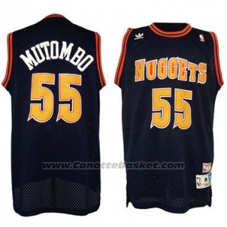 Maglia Denver Nuggets Dikembe Mutombo #55 Retro Nero