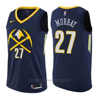 Maglia Denver Nuggets Jamal Murray #27 Citta 2017-18 Blu