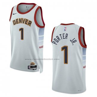 Maglia Denver Nuggets Michael Porter JR. #1 Citta 2022-23 Bianco