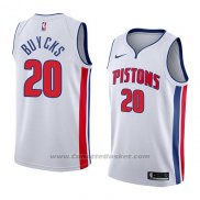 Maglia Detroit Pistons Dwight Buycks #20 Association 2018 Bianco