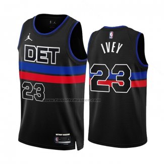 Maglia Detroit Pistons Jaden Ivey #23 Statement 2022-23 Nero