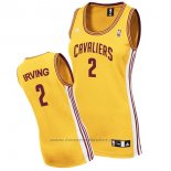 Maglia Donna Cleveland Cavaliers Kyrie Irving #2 Giallo