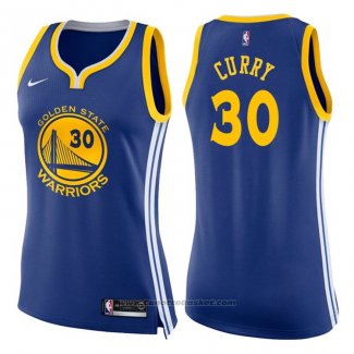 Maglia Donna Golden State Warriors Stephen Curry #30 Icon 2017-18 Blu