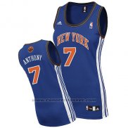 Maglia Donna New York Knicks Carmelo Anthony #7 Blu