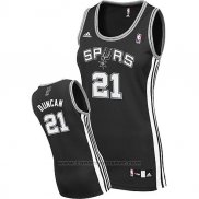 Maglia Donna San Antonio Spurs Tim Duncan #21 Nero