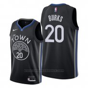 Maglia Golden State Warriors Alec Burks #20 Citta 2019-20 Nero