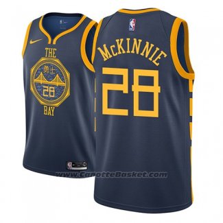 Maglia Golden State Warriors Alfonzo Mckinnie #28 Citta 2018-19 Blu