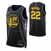 Maglia Golden State Warriors Andrew Wiggins NO 22 Citta 2021-22 Nero