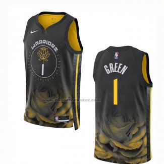 Maglia Golden State Warriors Jamychal Green #1 Citta 2022-23 Nero