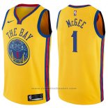 Maglia Golden State Warriors Javale Mcgee #1 Chinese Heritage Citta 2017-18 Giallo