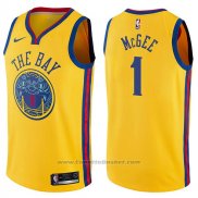 Maglia Golden State Warriors Javale Mcgee #1 Chinese Heritage Citta 2017-18 Giallo