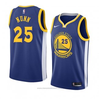 Maglia Golden State Warriors Kendrick Nunn #25 Icon 2018 Blu