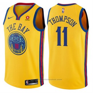 Maglia Golden State Warriors Klay Thompson #11 Citta Giallo