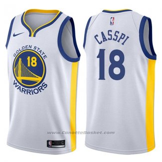 Maglia Golden State Warriors Omri Casspi #18 Association 2017-18 Bianco