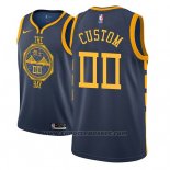 Maglia Golden State Warriors Personalizzate Citta 2018-19 Blu