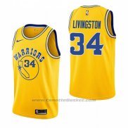 Maglia Golden State Warriors Shaun Livingston #34 Hardwood Classic 2018-19 Giallo