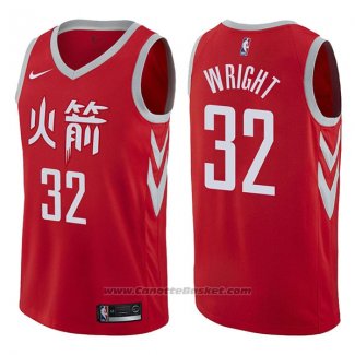 Maglia Houston Rockets Brandan Wright #32 Citta 2017-18 Rosso