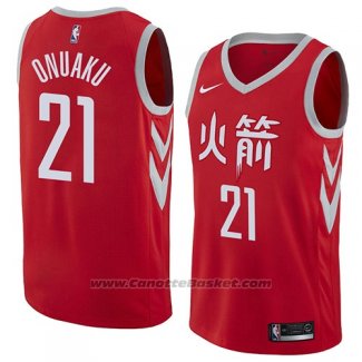 Maglia Houston Rockets Chinanu Onuaku #21 Citta 2018 Rosso