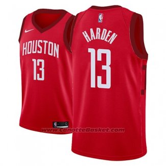 Maglia Houston Rockets James Harden Earned #13 2018-19 Rosso