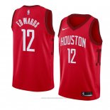 Maglia Houston Rockets Vincent Edwards #12 Earned 2018-19 Rosso