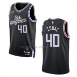 Maglia Los Angeles Clippers Ivica Zubac #40 Citta 2022-23 Nero