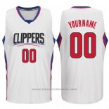 Maglia Los Angeles Clippers Personalizzate Bianco