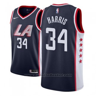 Maglia Los Angeles Clippers Tobias Harris #34 Citta 2018-19 Blu