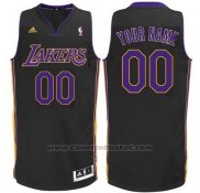 Maglia Los Angeles Lakers Adidas Personalizzate Nero