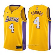 Maglia Los Angeles Lakers Alex Caruso #4 Icon 2017-18 Or