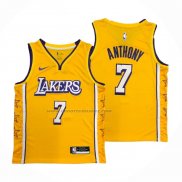 Maglia Los Angeles Lakers Carmelo Anthony NO 7 Citta 2019-20 Giallo