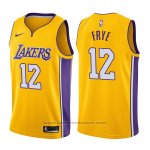 Maglia Los Angeles Lakers Channing Frye #12 Icon 2017-18 Or