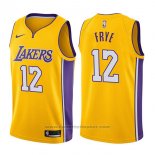 Maglia Los Angeles Lakers Channing Frye #12 Icon 2017-18 Or