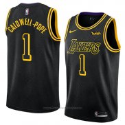 Maglia Los Angeles Lakers Kentavious Caldwell Pope #1 Citta 2018 Nero