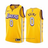 Maglia Los Angeles Lakers Kyle Kuzma #0 Citta Edition Giallo