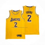 Maglia Los Angeles Lakers Kyrie Irving NO 2 75th Anniversary 2021-22 Giallo