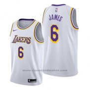 Maglia Los Angeles Lakers Lebron James #6 Association 2019-20 Bianco