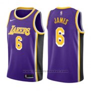 Maglia Los Angeles Lakers Lebron James #6 Statement 2019 Viola