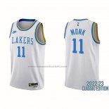 Maglia Los Angeles Lakers Malik Monk NO 11 Classic 2022-23 Bianco