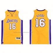 Maglia Los Angeles Lakers Pau Gasol NO 16 Icon Giallo