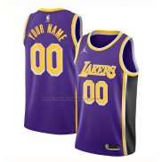 Maglia Los Angeles Lakers Personalizzate Statement Violaa