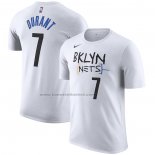 Maglia Manica Corta Brooklyn Nets Kevin Durant Citta 2022-23 Bianco